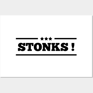 Stonks! (White) Posters and Art